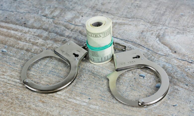 a pair of scissors and a roll of money on a table